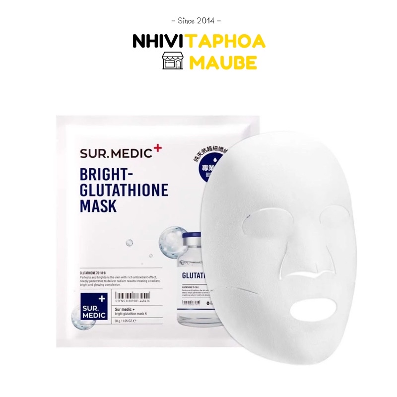 Mặt nạ trắng da dưỡng ẩm Sur.medic Bright Glutathione Hàn Quốc chính hãng.