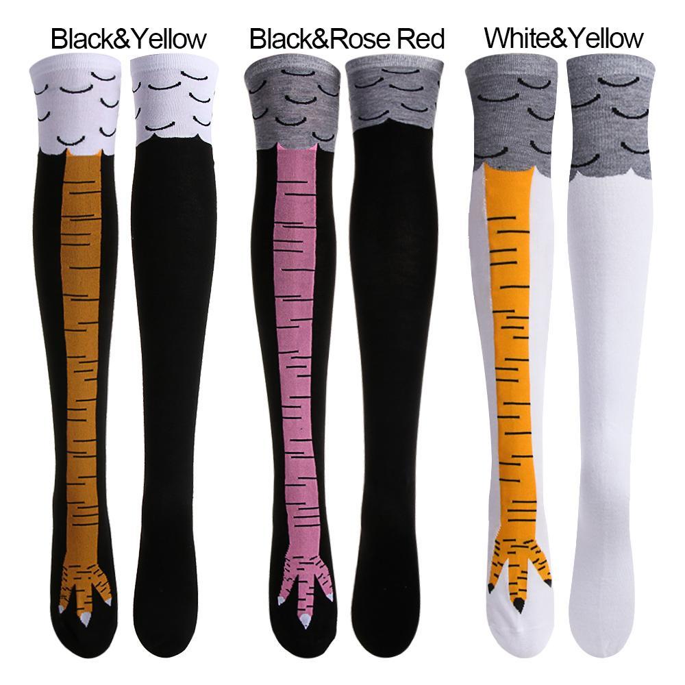 DIACHAVN Tất Ống Chân In Hình Gà Con 3D Dễ Thương