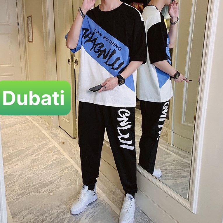 ĐỒ BỘ THỂ THAO LANBO DÀI TREND MÙA HÈ, ĐỒ BỘ THỂ THAO NAM, CHẤT VẢI MỀM MỊN THOÁNG MÁT- DUBATI FASHION