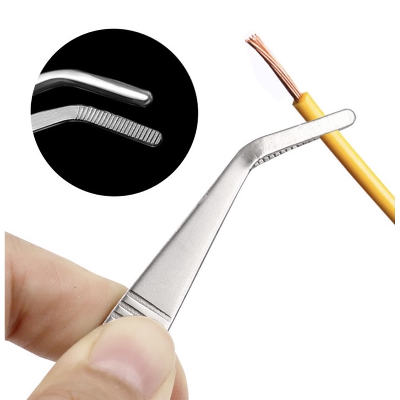 Nhíp gắp linh kiện bằng thép không gỉ 12,5cm - 14cm - 16cm - 18cm