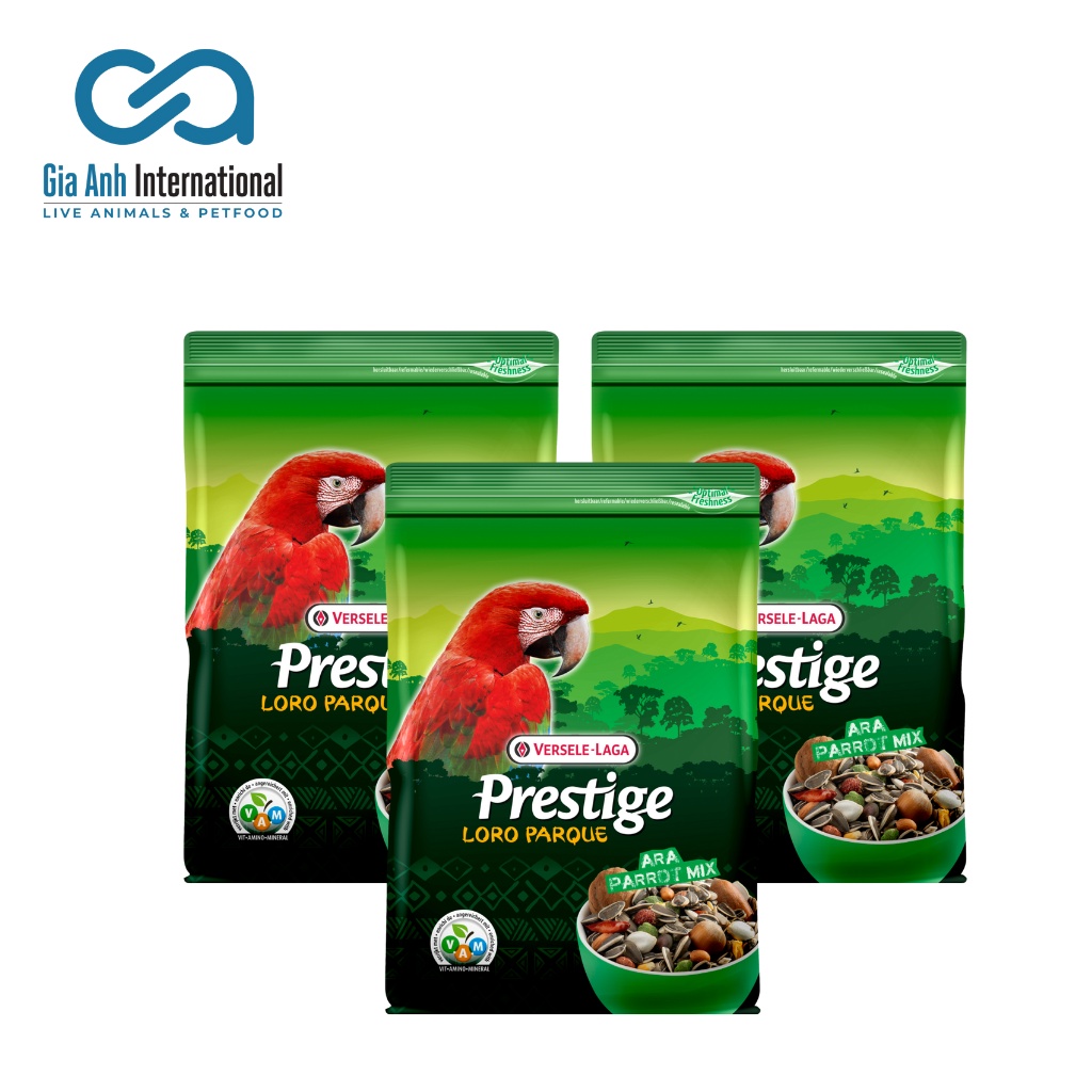 Hạt Trộn Cho Vẹt Đuôi Dài Lớn, Macaw - Versele-laga Macaw Prestige Ara Parrot Mix Bổ Sung Dinh Dưỡng Gói 2kg