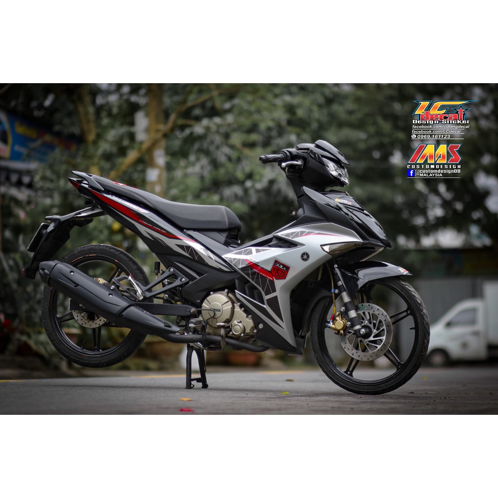 Tem rời Exciter 150 bạc đỏ đen y15zr