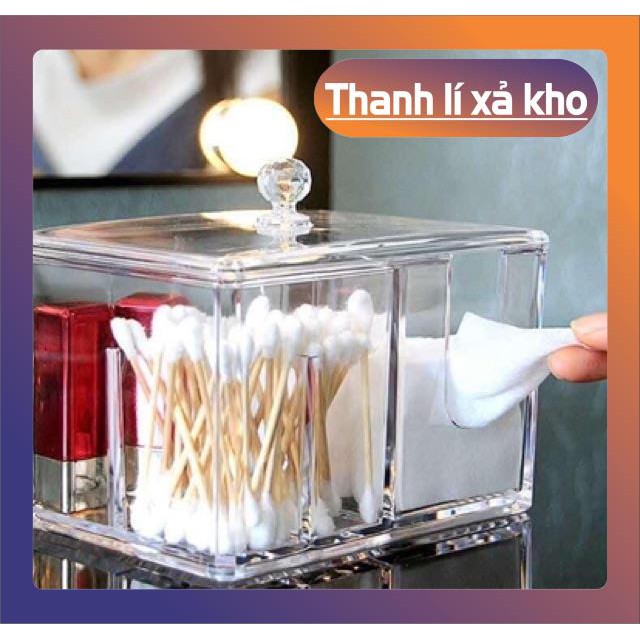 XẢ KHO Mua Lẻ Rẻ Như Sỉ Hộp đựng bông tăm và bông tẩy trang Đồ Gia Dụng BinBon