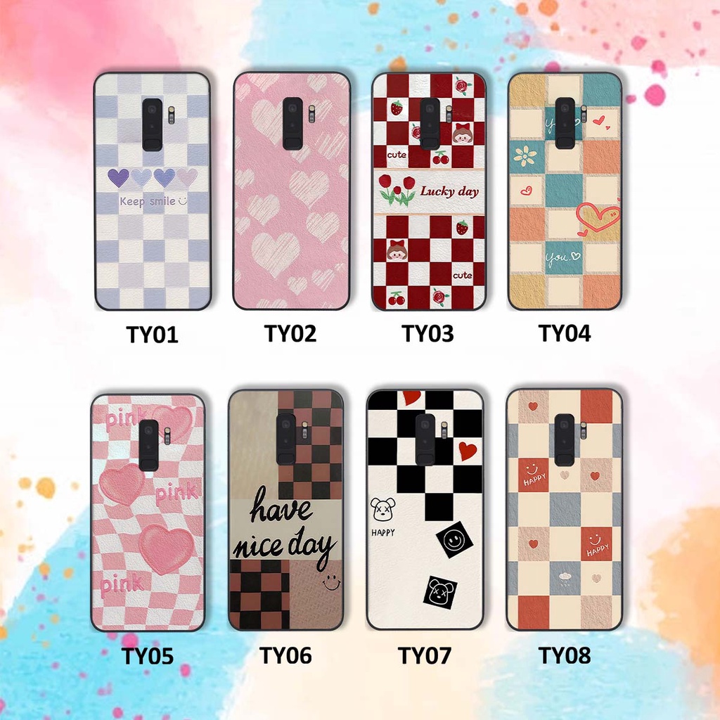 Ốp Samsung S9 / S9 Plus / S9+ caro trái tim cá tính, thời trang siêu đẹp, siêu phong cách