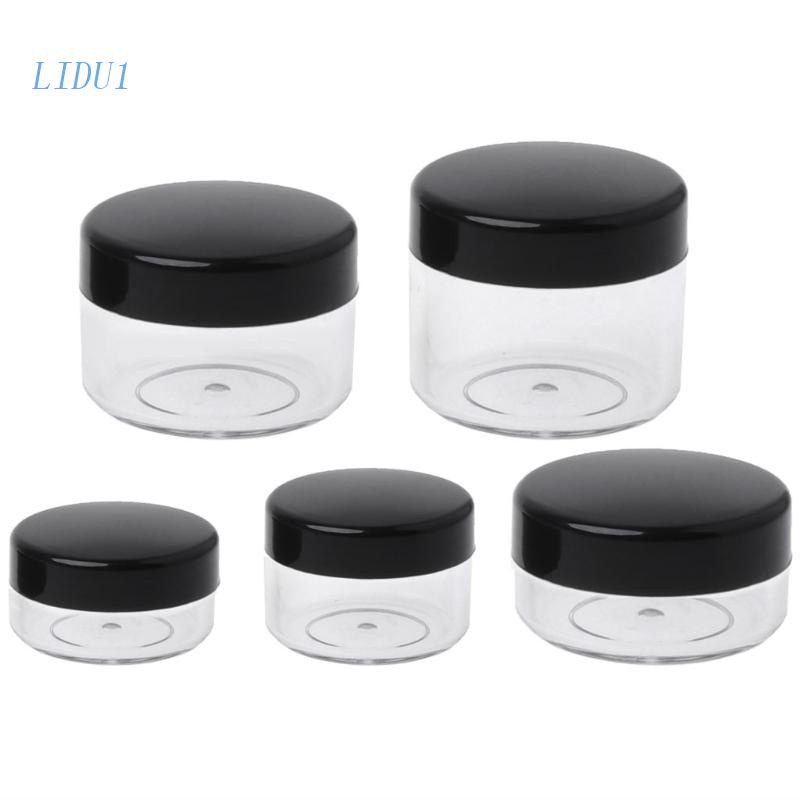 Lidu1 Bình Rỗng Mini Đựng Mẫu Thử Có Nắp Đậy Dùng Đựng Mỹ Phẩm / Son Dưỡng Mắt / Môi / Phấn Mắt Sha