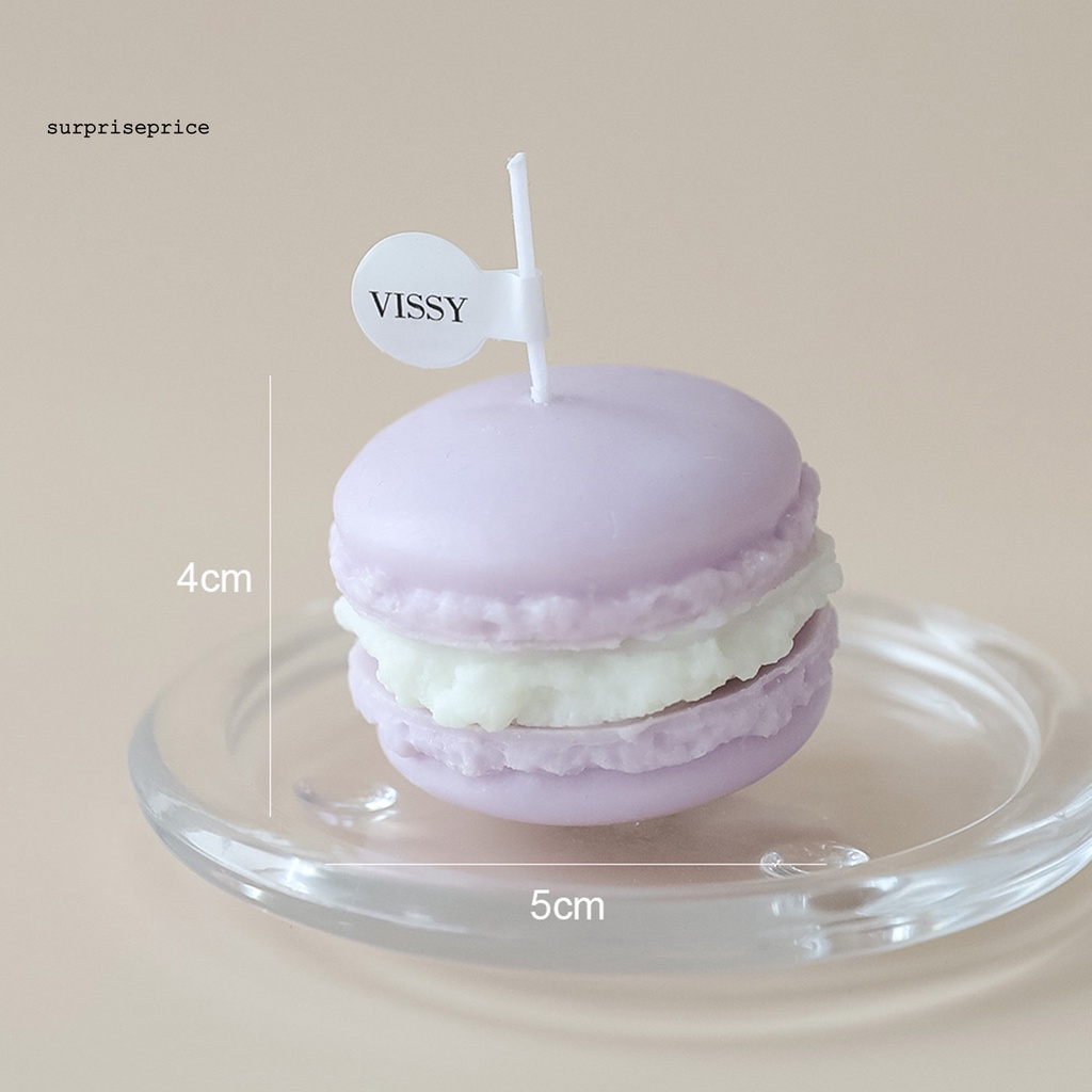 【H】Nến Thơm Trang Trí Hình Bánh Macaron Sáng Tạo Đẹp Mắt