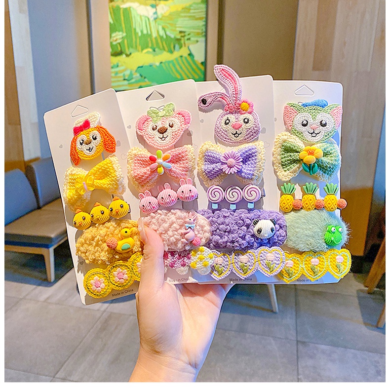 Kẹp tóc vải thiết kế đáng yêu thời trang mùa thu và đông dành cho bé gái