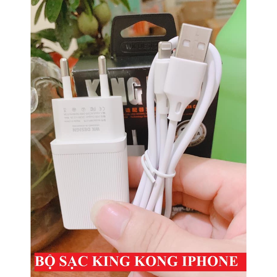 Bộ sạc điện thoại WK -U79 King Kong - Hàng Chính Hãng- micro- lightning