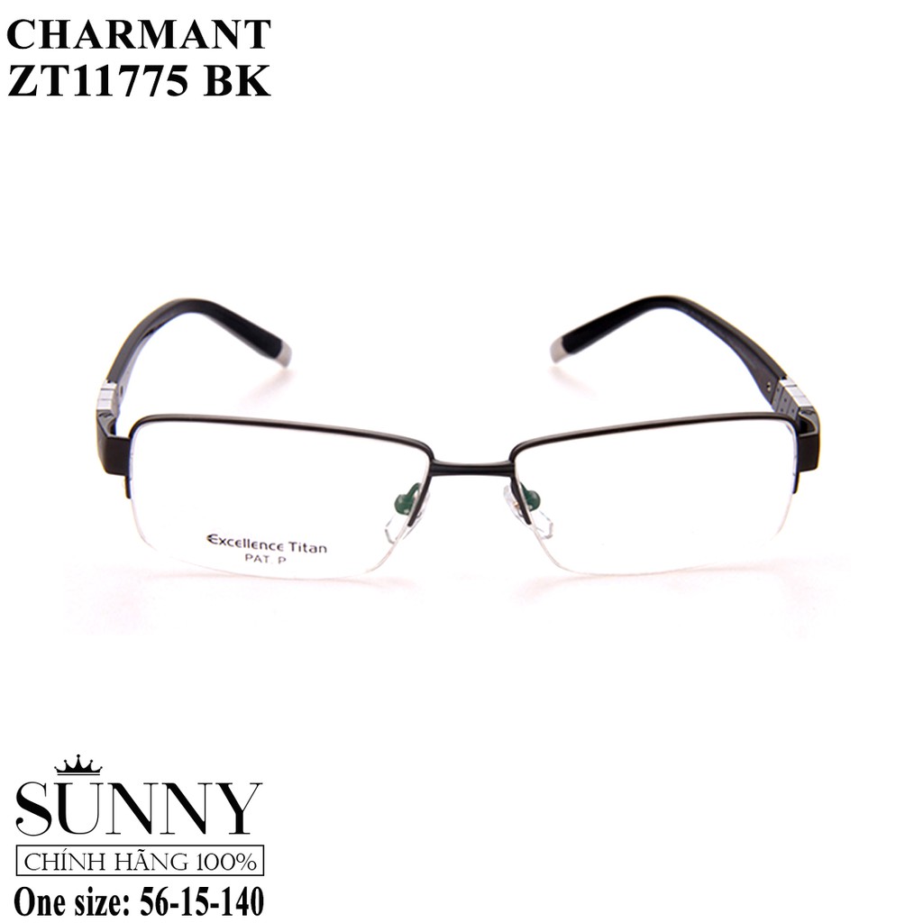 (Hàng chính hãng) Gọng kính nam nữ Charmant Z ZT11775 BK màu sắc thời trang