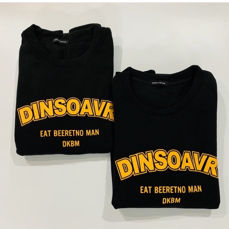 ÁO SWEATER NỈ UNISEX DINSOAVR CHẤT VẢI NỈ POLY DÀY DẶN