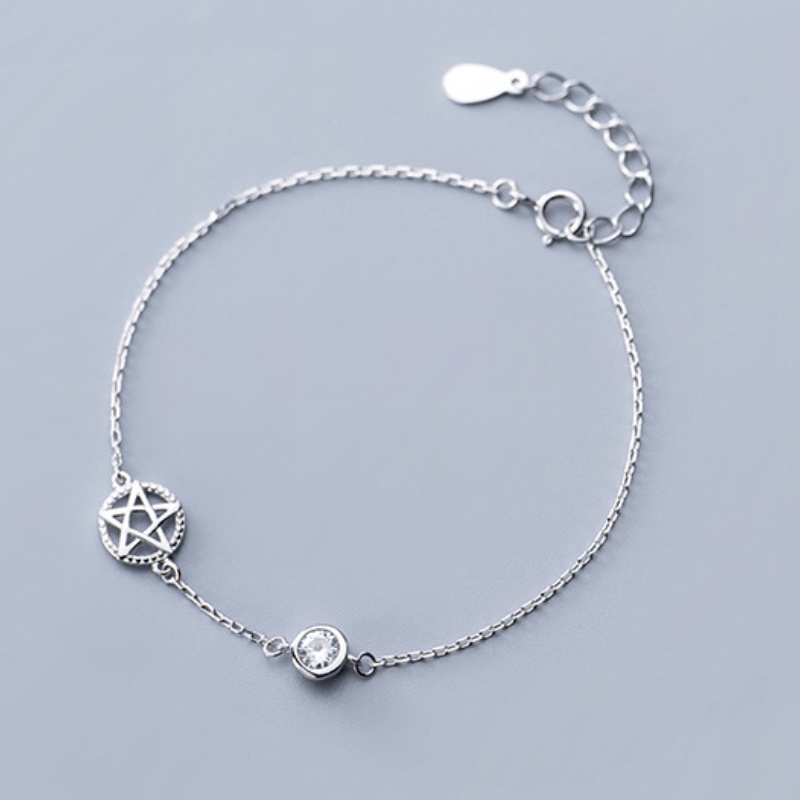 Vòng tay thời trang Hàn Quốc Vòng tay ngôi sao đơn giản Vòng tay kim cương của phụ nữ