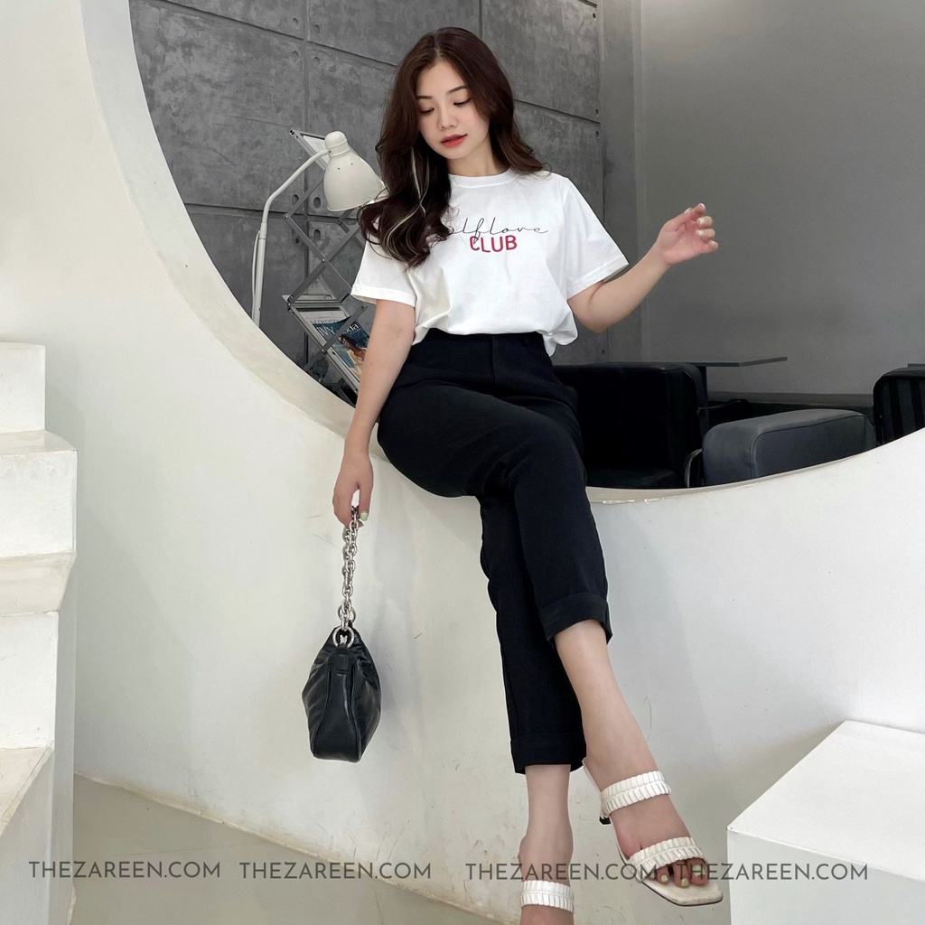 ZAREEN | QUẦN TÂY BAGGY XĂN LAI ZAREEN TRS18 ĐEN