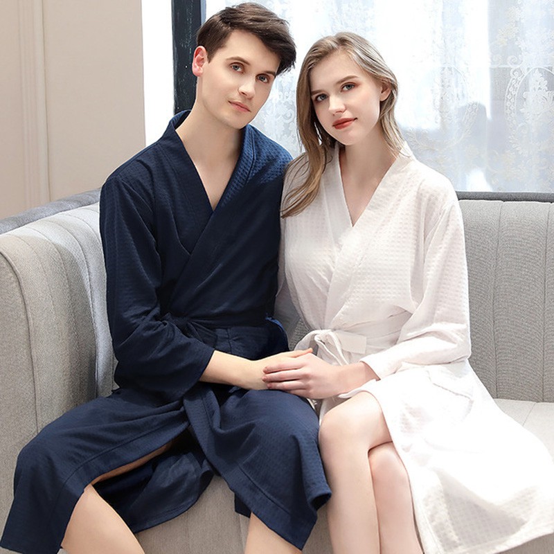 Men Women Dressing Gown,Soft Spring Thin Bathrobes Sleepwear Robe | BigBuy360 - bigbuy360.vn