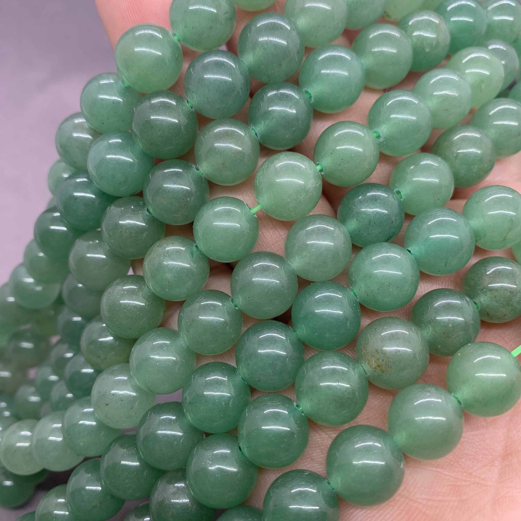 Chuỗi Hạt Đá Sa Thạch Anh Xanh 4-14mm Tự Làm Vòng Tay