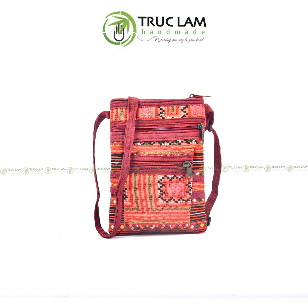 Túi Đeo Chéo Thời Trang Thổ Cẩm Size Nhỏ - Trúc Lâm Handmade