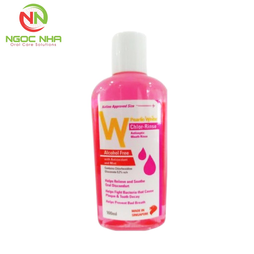 Nước súc miệng ngăn ngừa viêm nha chu, nhiệt miệng và chảy máu chân răng Pearlie White 100ml