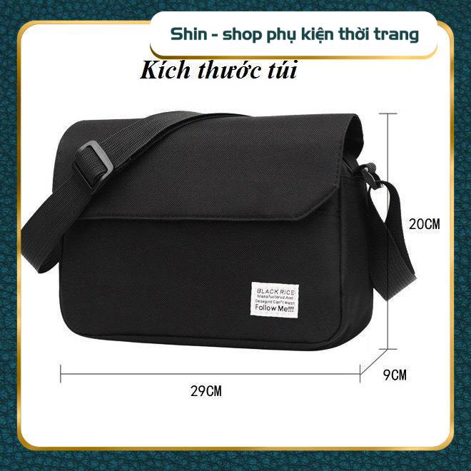 Túi đeo chéo nam nữ mini vải canvas bền bỉ phong cách unisex Hàn Quốc - Shin Shop Phụ Kiện Thời Trang