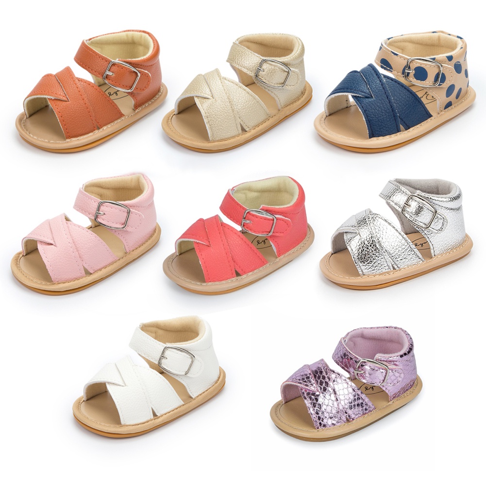 Xăng đan Da PU Mềm Mại Thoáng Khí Dành Cho Bé Trai Và Bé Gái Tập Đi