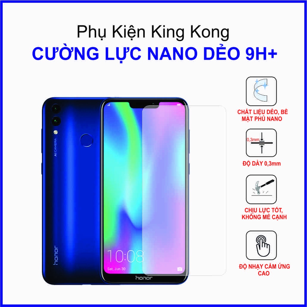 Dán cường lực Huawei Honor 8C ,  cường lực nano dẻo 9H+
