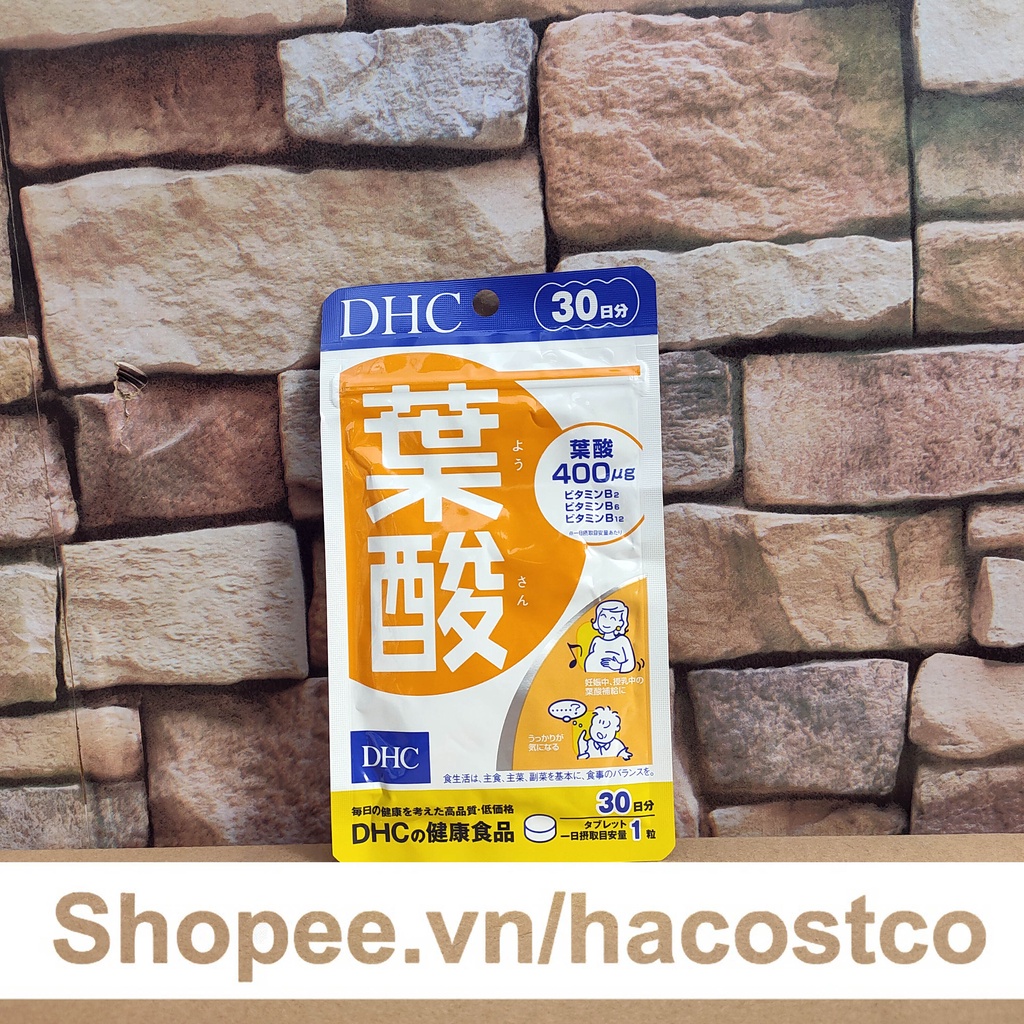 Viên uống DHC Axit Folic tốt cho mẹ bầu gói 30 viên 30 ngày dùng