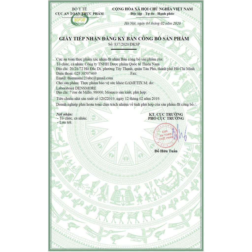 Gametix M  GametixM tăng thụ thai, tinh trùng yếu sẽ tăng chất lượng và số lượng, hỗ trợ vô sinh hiếm muộn