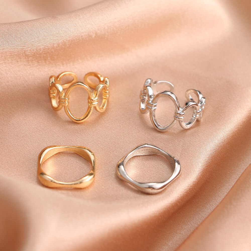 Set nhẫn đeo khớp ngón tay kim loại