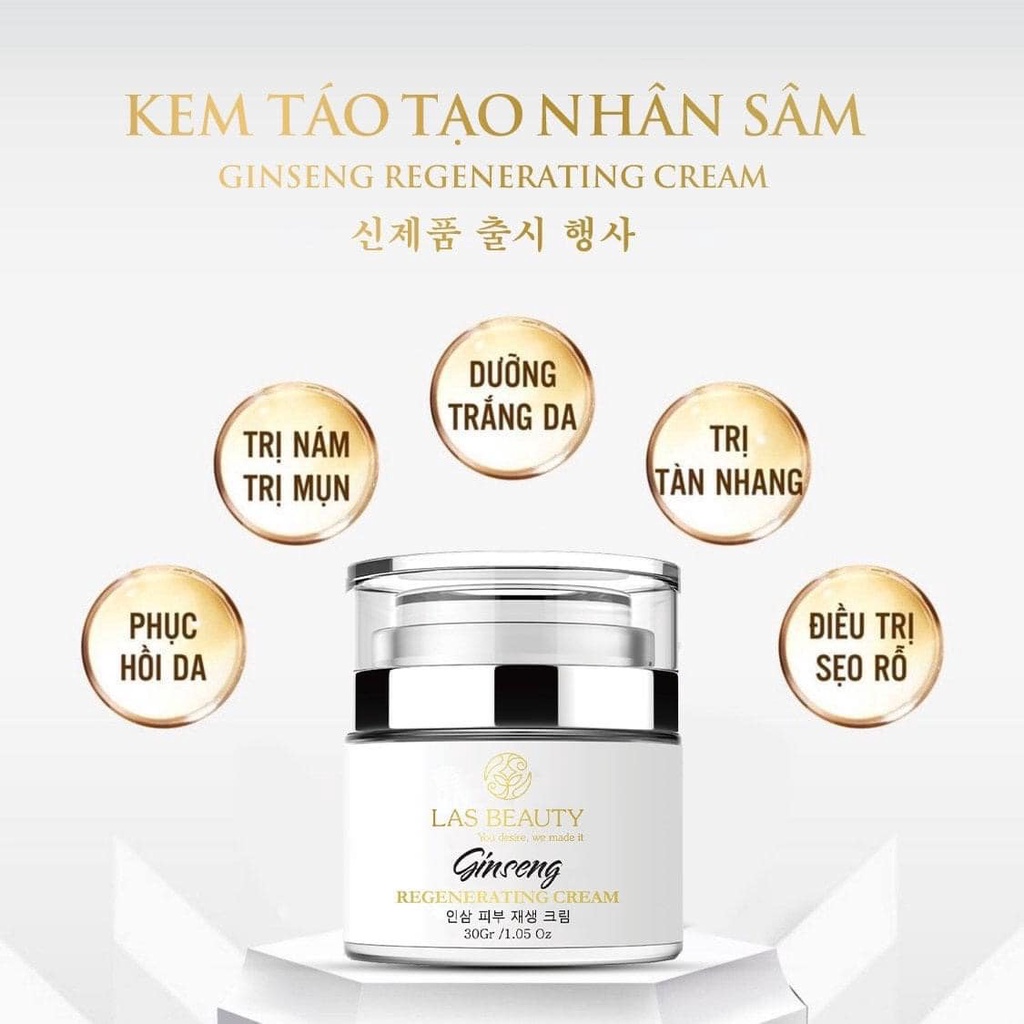 kem tái tạo las beauty kem tái tạo nhân sâm las beauty