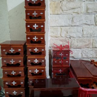 Đế gỗ vuông 14x14x7 cm