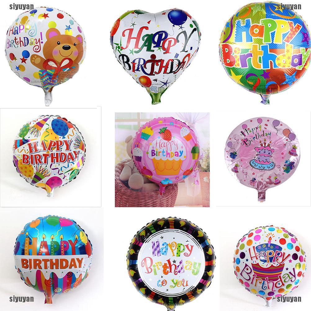 Set 2 Bong Bóng Hơi Chữ Happy Birthday Dùng Để Trang Trí Tiệc Sinh Nhật