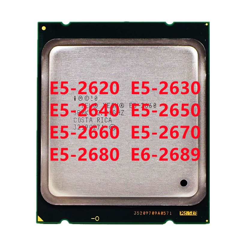 Xeon E5-2620 E5-2630 E5-2640 E5-2650 E5-2660 E5-2670 E5-2670 E5-2680 E6-2689 Bộ xử lý CPU máy tính để bàn LGA 2011 X79