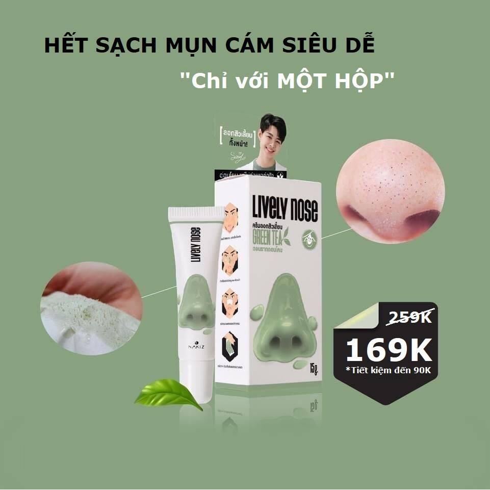 Giá ưu đãi Nakiz Lively Bộ chăm sóc thâm &amp; mụn Nakiz Butt &amp; Gel lột mụn Nakiz Nose