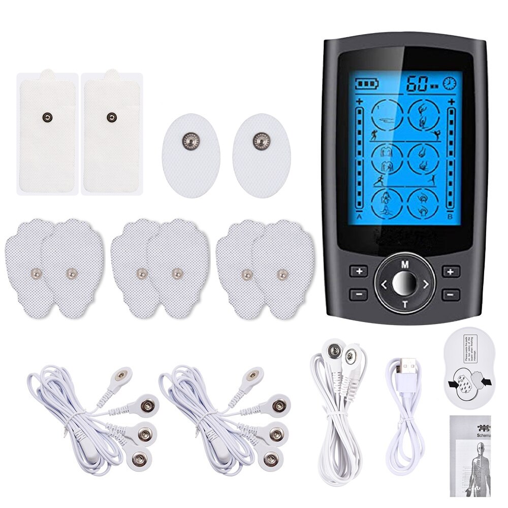 Máy massage liệu pháp vật lý châm cứu kích thích cơ 24 chế độ 10 điện cực EMS tần số thấp