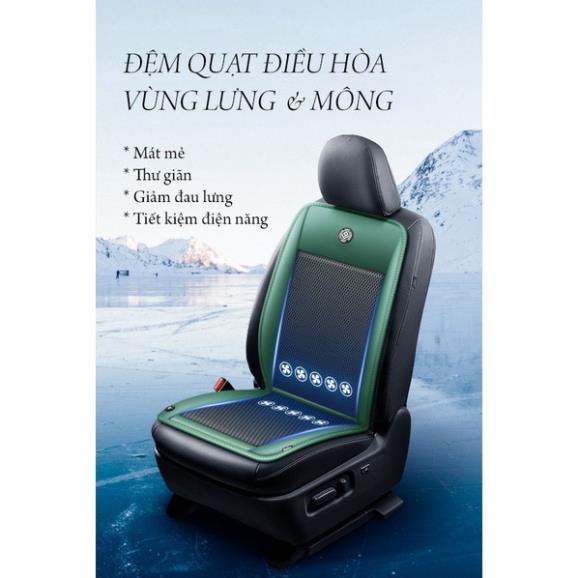 Bọc ghế ô tô, áo ghế ô tô điều hòa quạt - làm mát bằng hệ thống 10 quạt gió - Đệm thông gió dùng cho xe hơi