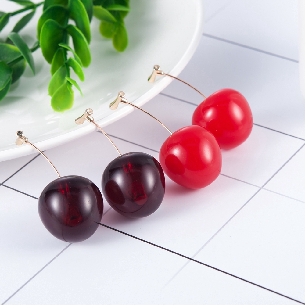 Bông tai hình quả cherry đáng yêu cho nữ