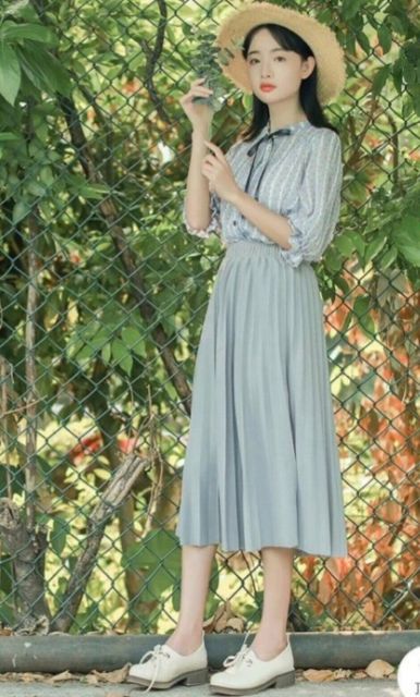 Chân váy xếp li dáng dài phiên bản hè_đông | BigBuy360 - bigbuy360.vn