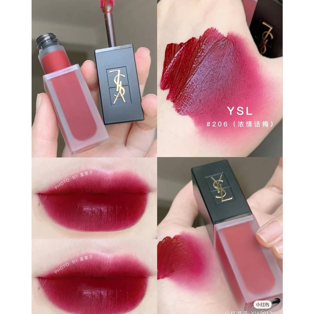 Son Kem YSL 212 Rouge Rebel Đỏ Gạch – Velvet Cream chính hãng tặng kèm fullbox, Lipstick Offical Store