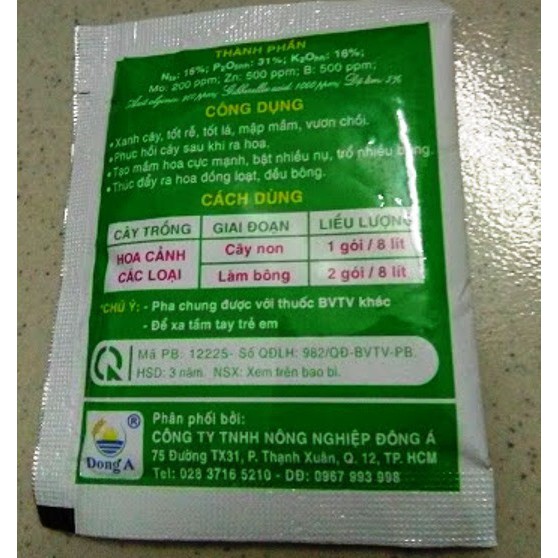TẠO MẦM HOA Micro Green NPK 16-31-16