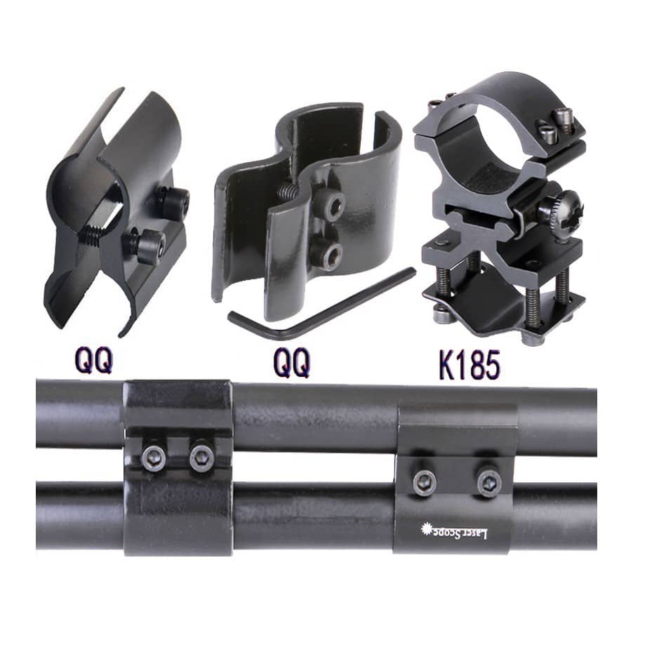 Kẹp 2 ống tròn QQ dùng cho đèn laze,đèn pin...