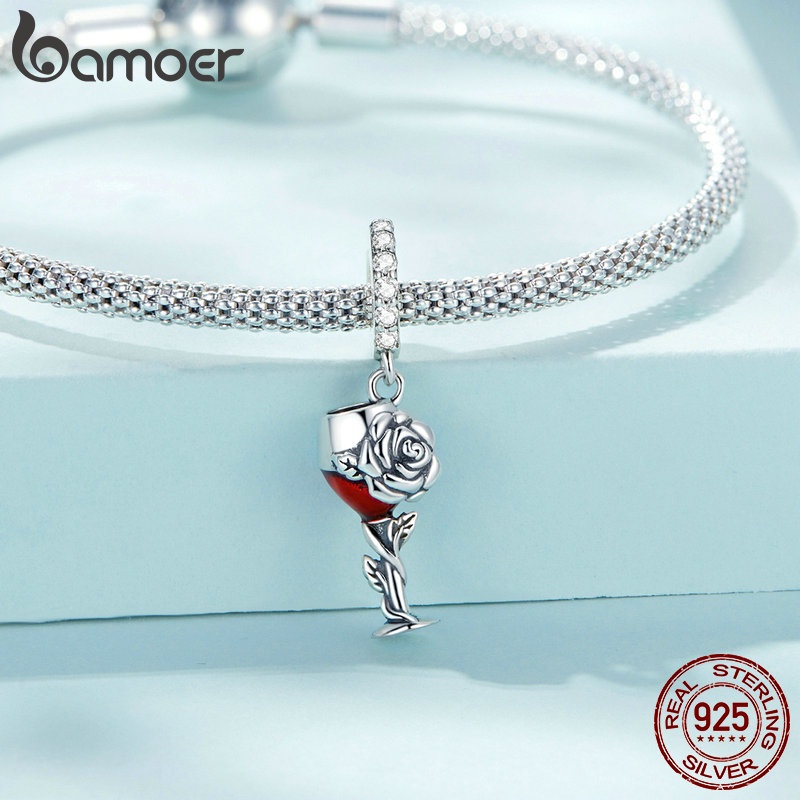 Phụ kiện vòng tay BAMOER bằng bạc 925 hình ly rượu