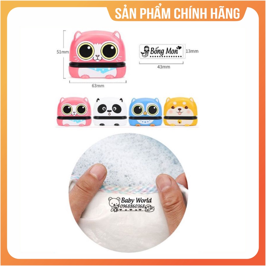 Khắc con dấu in tên lên quần áo, vật dụng sách vở, mực in trên vải, giấy giặt không phai