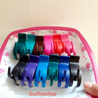 Kẹp tóc 3 răng nhám màu