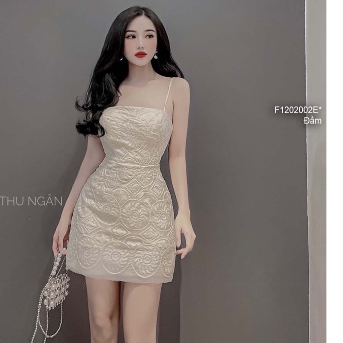 Đầm body ren thiết kế 2 dây!