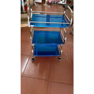 Xe đẩy inox 3 tầng cho spa, thẩm mỹ viện