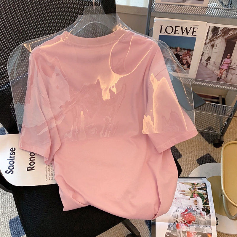 Áo Thun Cotton Tay Ngắn Họa Tiết Hoạt Hình Thời Trang Mùa Hè Cho Nữ