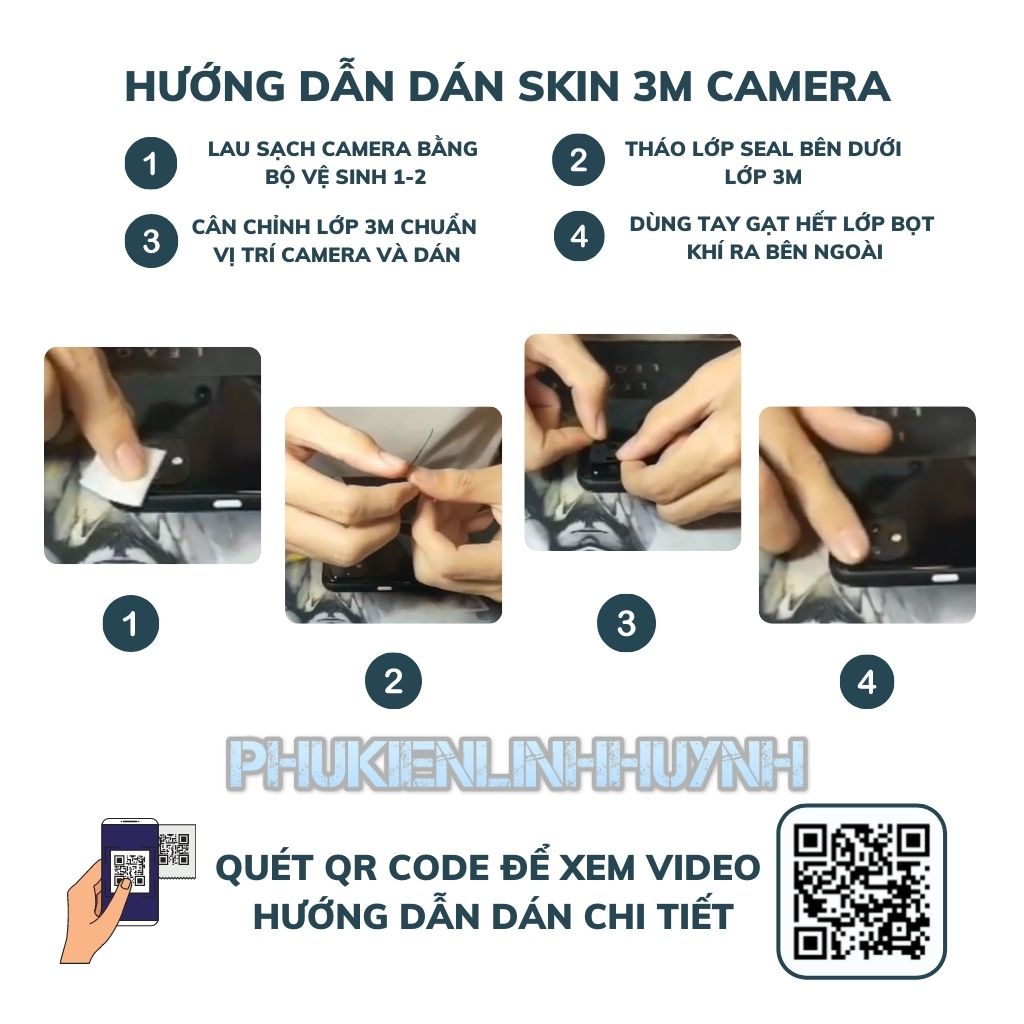 Huawei P50 Pro_Combo 2 miếng dán camera sau chất liệu 3M chính hãng bảo vệ bề mặt kính cường lực, khoét lỗ chi tiết.