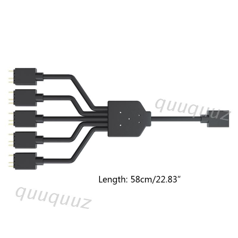 FLEXIBLE Dây Cáp Chuyển Đổi Quạt Máy Tính Argb 1 Sang 5 3pin 5v Rgb