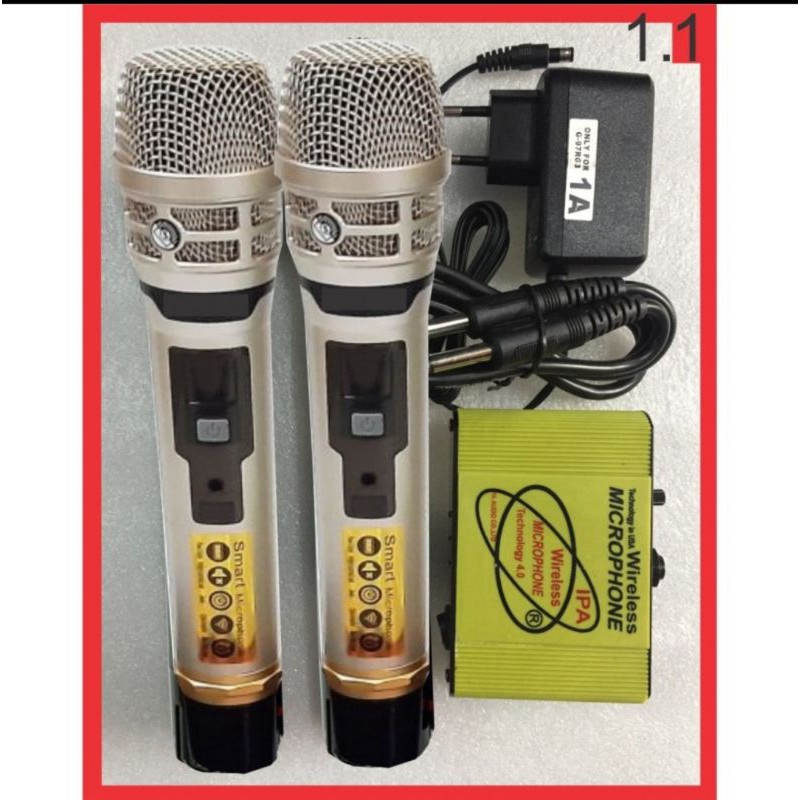 Micro mic không dây rời bên ngoài kết nối jack 6 ly loại tốt có sạc