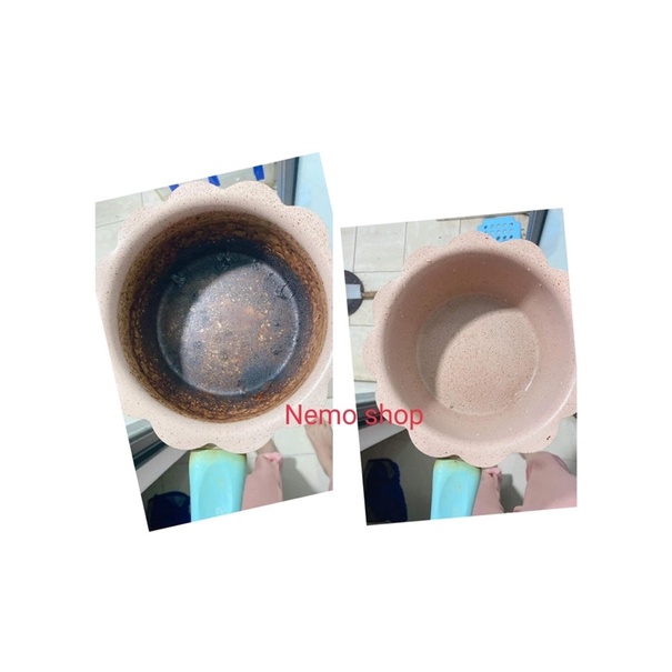 Bộ nồi chảo đá hoa chống dính cho bé gồm nồi bột, chảo rán, xửng hấp và phới ạ