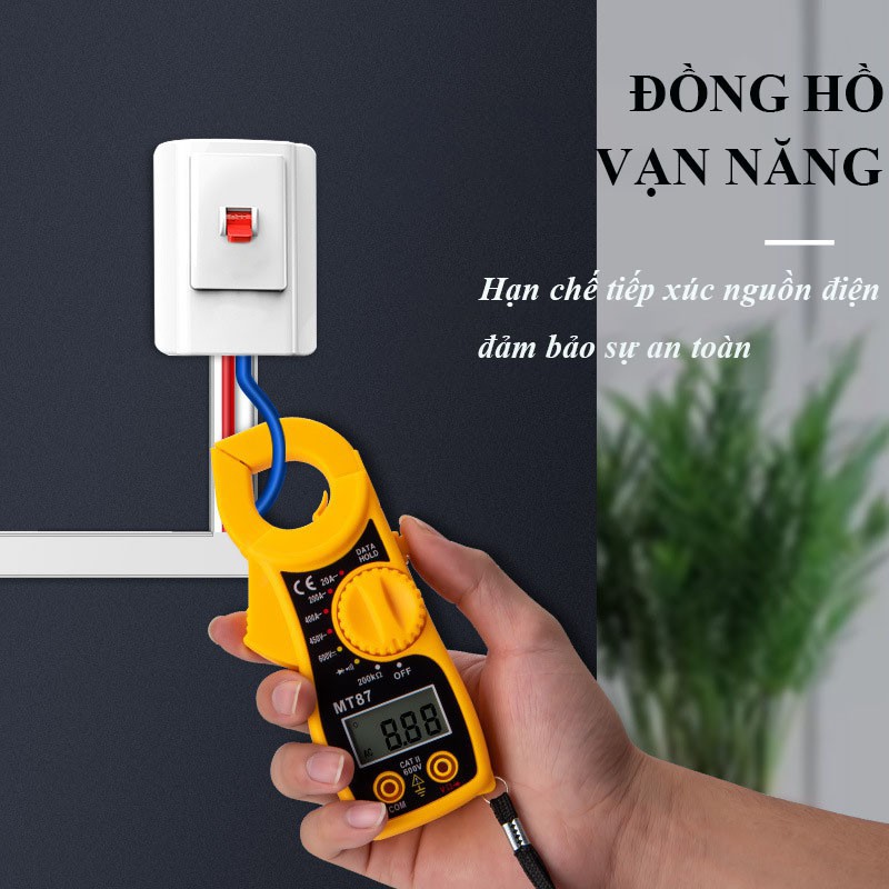 Đồng Hồ Kìm Đo Dòng Điện Ampe Kế MT87 (Vàng)