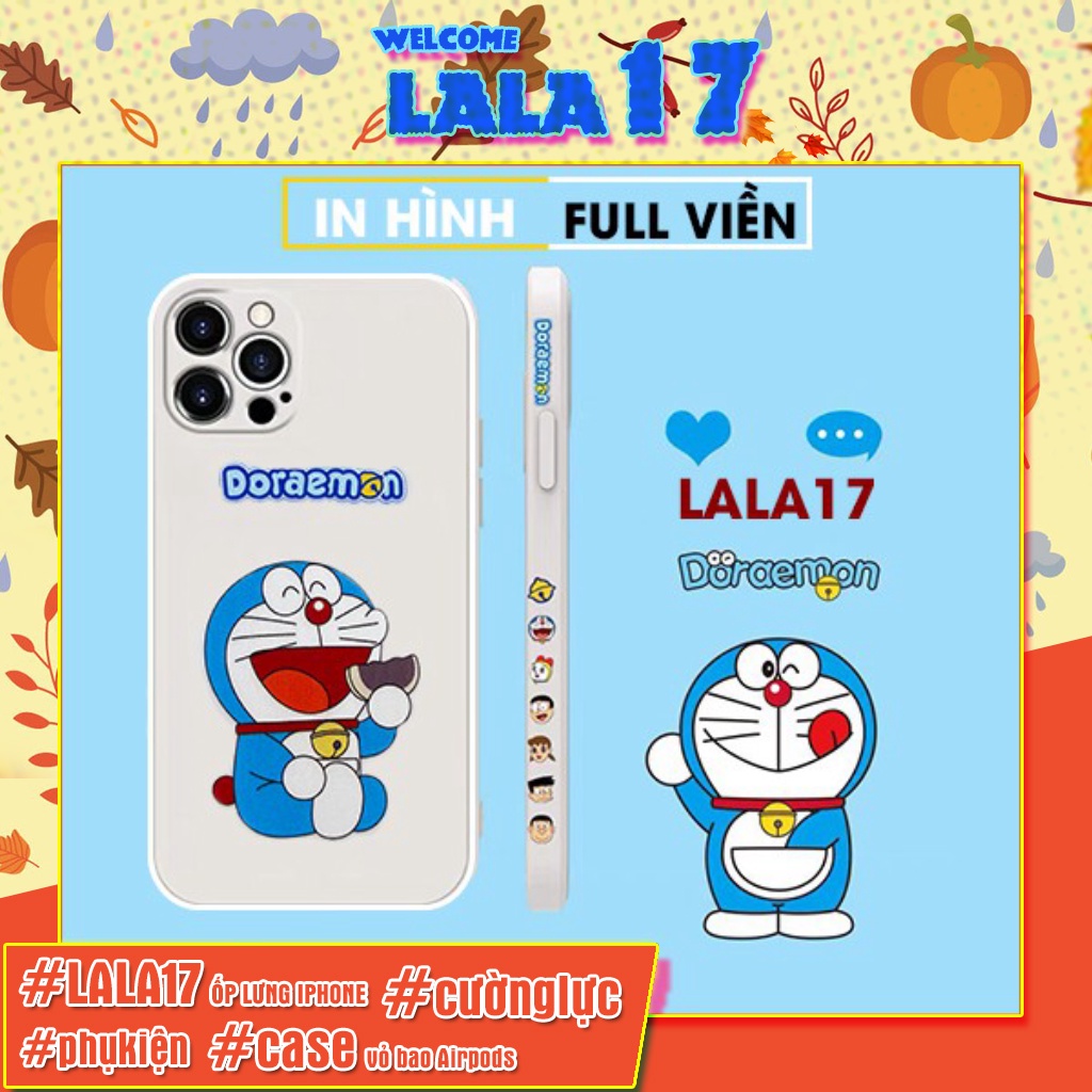 Ốp lưng iphone cạnh vuông in hình viền đẹp doraemon 6/6plus/6s/6splus/7/7plus/8/8plus/x/xs/11/12/pro/max/plus/promax